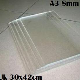 Akrilik Lembaran 8Mm Bening Ukuran A3