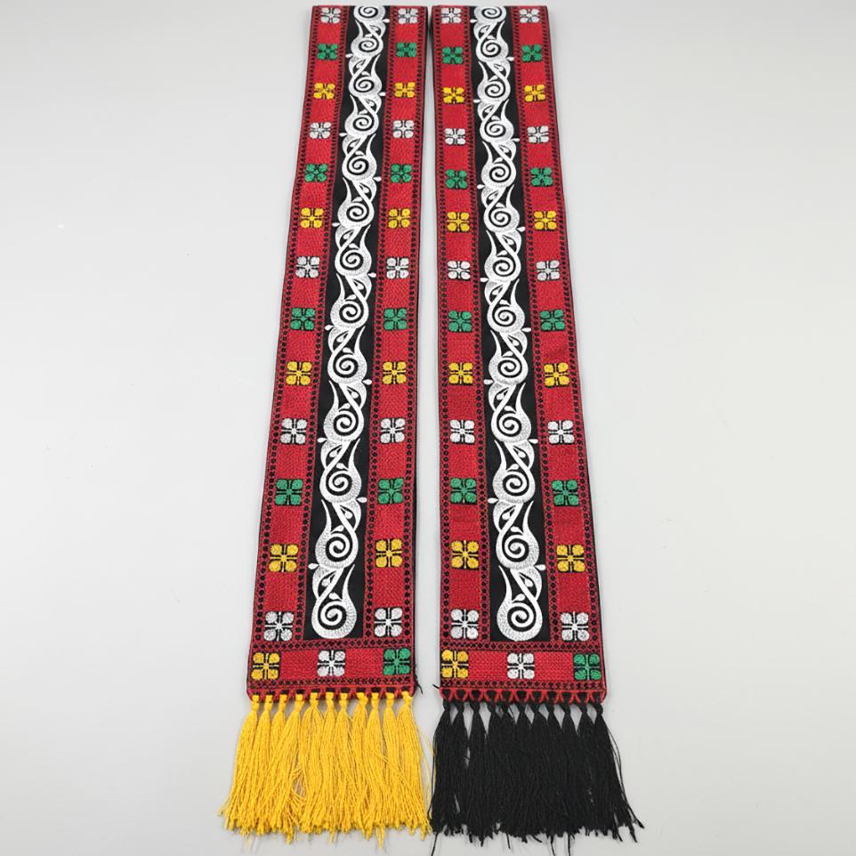 Syal Etnik Syal Motif Kerawang Gayo Elegan Dan Stylish Motif Tradisional Dengan Tassel Warna Kuning 