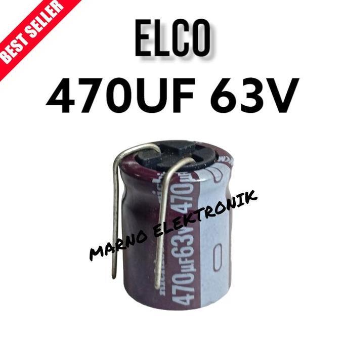 KAPASITOR CAPASITOR ELCO 470UF 63VV 470 UF 63 V ASLI ORI ORIGINAL A2162