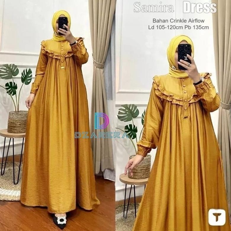 premium gamis wanita dewasa jumbo bahan crinkle airflow premium