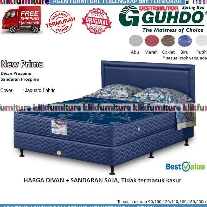 Guhdo Springbed (160x200cm) Divan+Sandaran New Prima