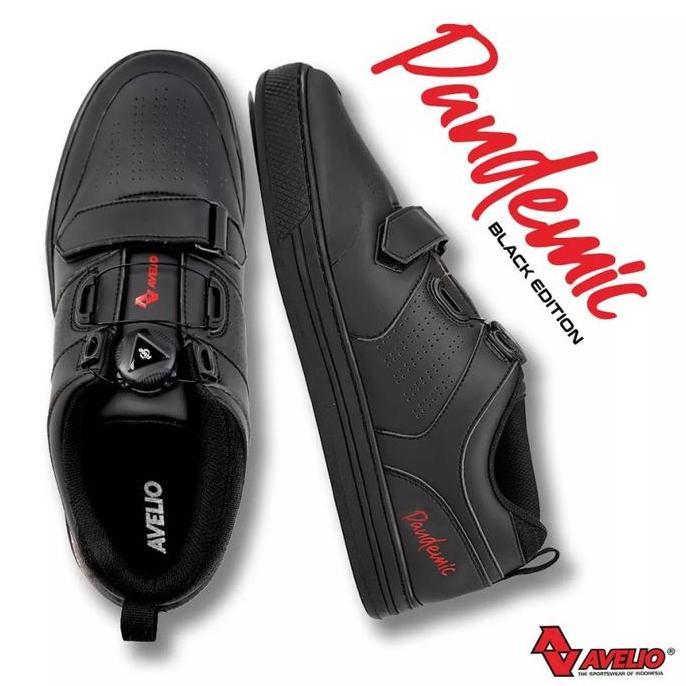 Sepatu Avelio Pandemic non Cleat Casual Shoes Pria Sneakers Hitam