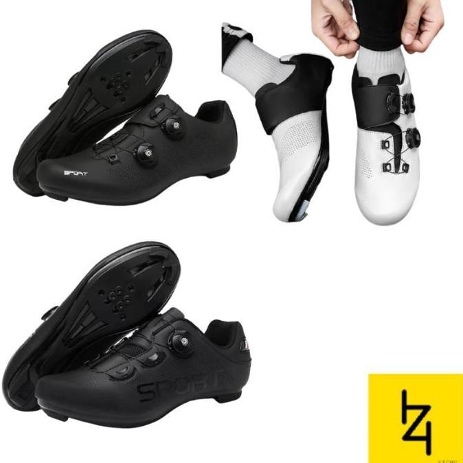 Sepatu sepeda roadbike CLEAT pria wanita jumbo big size unisex import