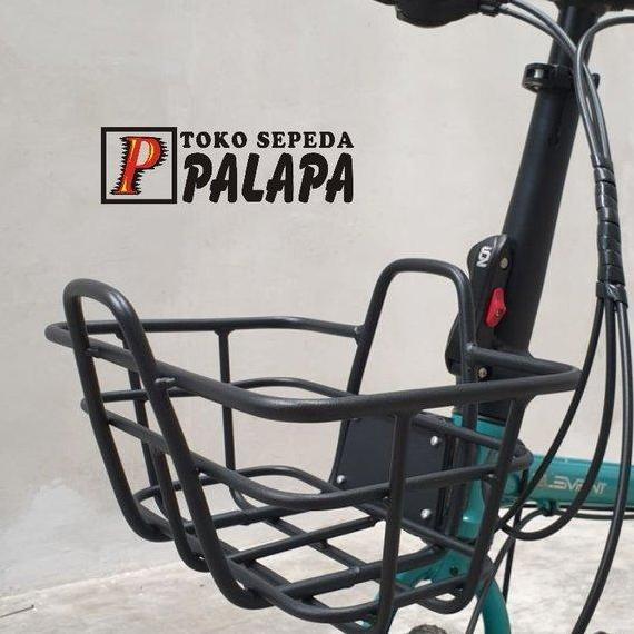 Keranjang Alloy Frontblock Untuk Sepeda Lipat Bahan Aluminium
