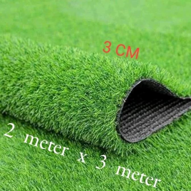 rumput sintetis// 1 roll 2 meter x 3 meter // ukuran 3 cm