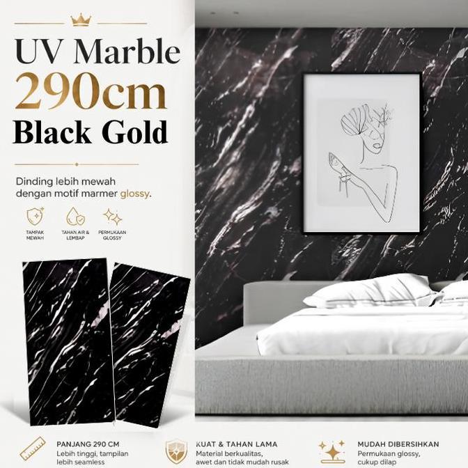 PVC Marmer UV Marble Panel Pelapis Dinding Motif Natural