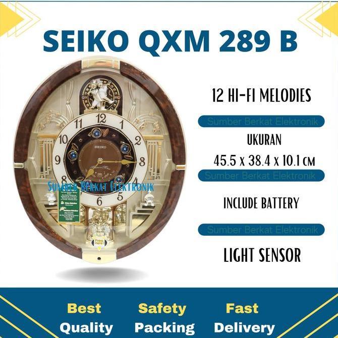 JAM DINDING MELODIES SEIKO QXM289B Melodies in Motion ORINAL