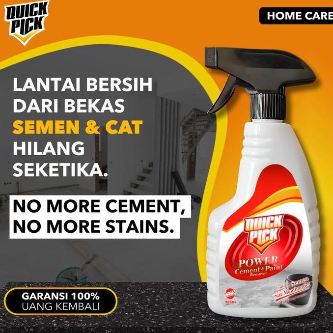 CEMENT REMOVER KERAMIK QUICKPICK (FREE SIKAT) Cairan Spray Pembersih Lantai Keramik Noda Bekas dari 