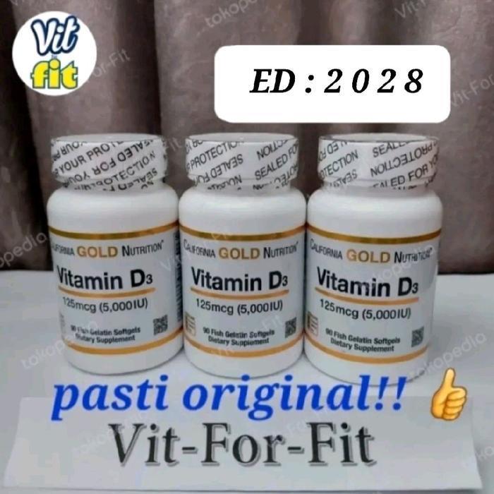 California Gold Nutrition D3 5000 iu - 90 softgels || D3 5000iu