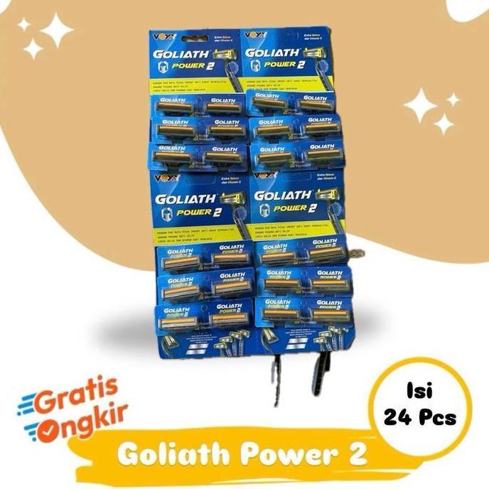 Pisau Cukur VOXY Goliath Power 2 Razor Sekali Pakai 2 Mata Pisau Anti Karat