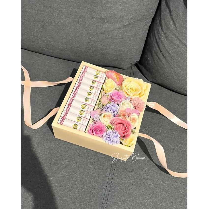 Money Flower Box | Hampers Uang Asli | Box Money Gift