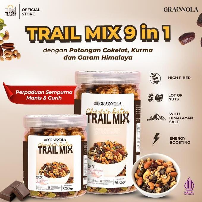 Yummy Timur Tengah 9 in 1 Trail Mix Chocolate Dates 600 gr | Almond, Walnut, Kurma, Choco Chunks, Ra