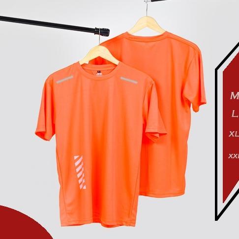TERBARU EZRY X KAOS OLAHRAGA PRIA JERSEY DRYFIT ATASAN QUICKDRY SHIRT ORANGE LARI FITNES FUTSAL GYM 