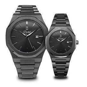 Parlent Couple Palladium Arctic & Palladium Femme Steel - Jam Tangan Couple 40mm & 34mm, Japan Quart