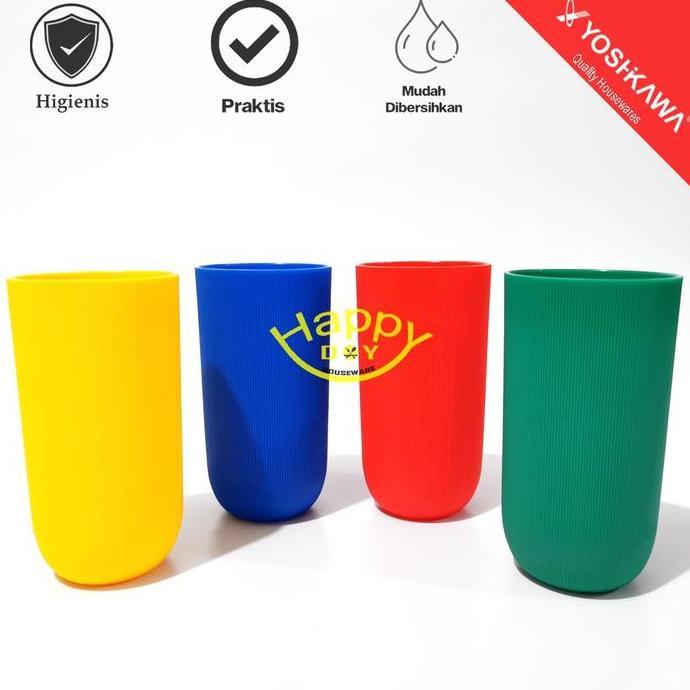 YOSHIKAWA GELAS/ TUMBLER PLASTIK SERBAGUNA 550ML VARIAN WARNA GL-097
