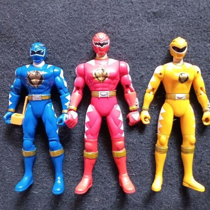 Bandai 14 Cm Power Rangers Dino Thunder Action Figure Set of 3