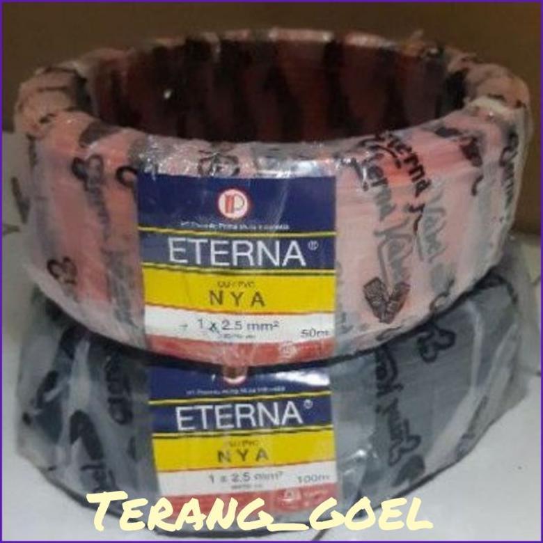 Kabel Listrik Eterna Nya 1 X 2,5 50 Meter Engkel / Kabel Eterna Tunggal Nya 1X 2,5 50 Meter