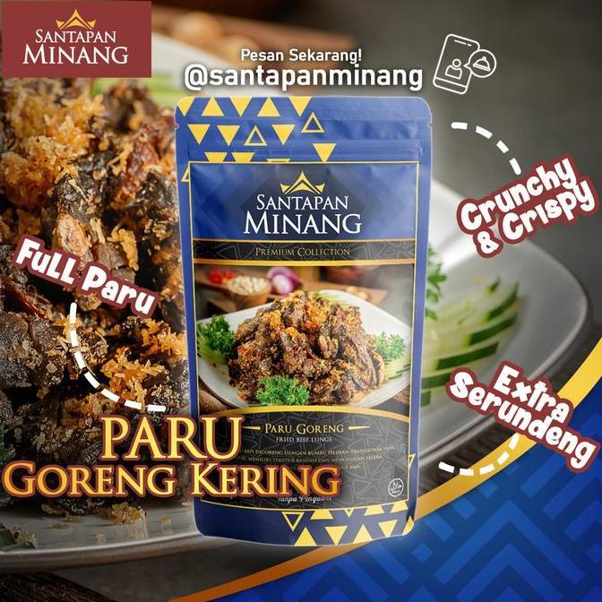 [] Santapan Minang Paru Goreng Kering Asli Padang 200 gram