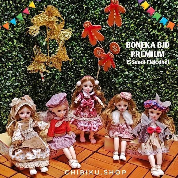 Chibiku Boneka BJD Premium Barbie Doll 30cm Cute Mainan Boneka Korea Anak Hadiah Figurine Anime Engs