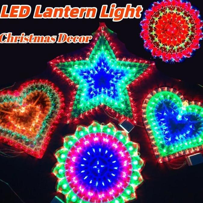 MONTMERY Lampu LED Berbentuk Hati Lampu Berbentuk Hati Lampu Berbentuk Bintang Lima Sudut Lampu Warn