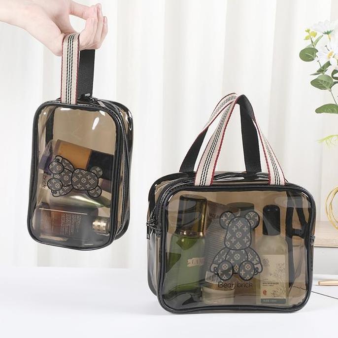 Trucco- Comfyjane Shbag Tansparan Beruang Tas Kosmetik Shbag Travel Portable Pouch Travel Tas Make U
