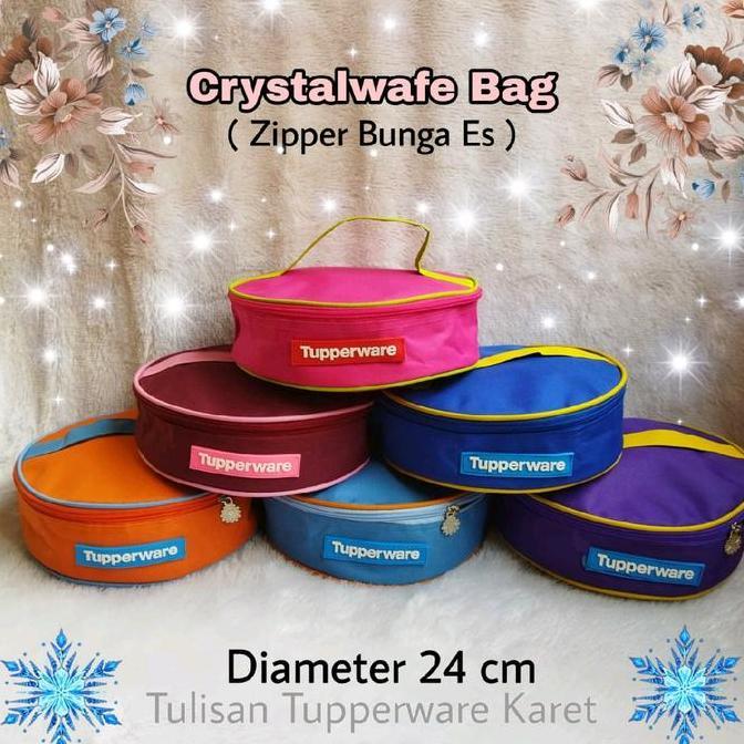 BIDUSHOPSELLER71 - TAS BEKAL ( HANYA TAS )CRYSTALWAFE FANCY TUPPERWARE BULAT - BAHAN BERKUALITAS TIN