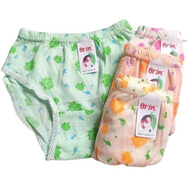 12 Pcs Celana Dalam Wanita Lusinan ORIN Motif Bunga Katun Cd Perempuan Dewasa Remaja Anak Cewek Nyam