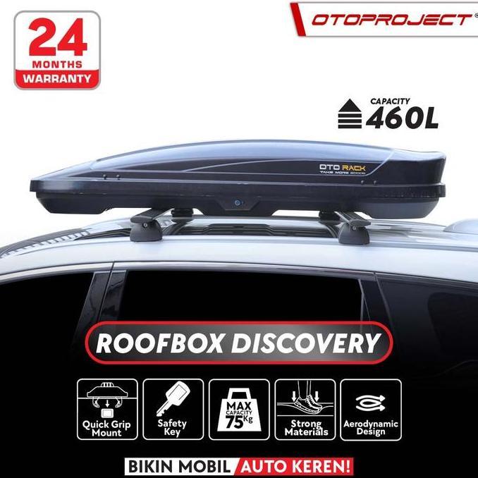 Otoproject - Roof Box Otorack Discovery Glossy Black | Box Bagasi Atas Mobil
