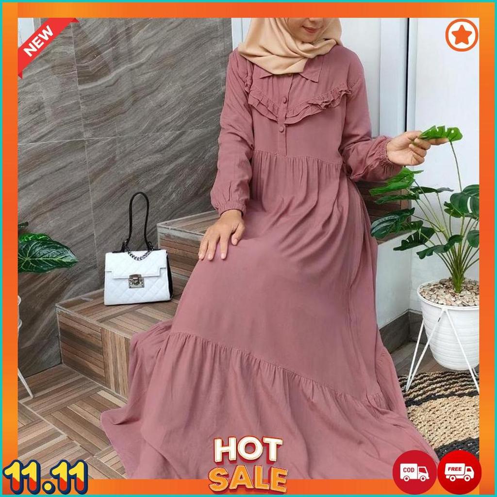 New Gamis Riska Rayon / Gamis Rayon Semi Twill / Gamis Rayon Polos [G4]