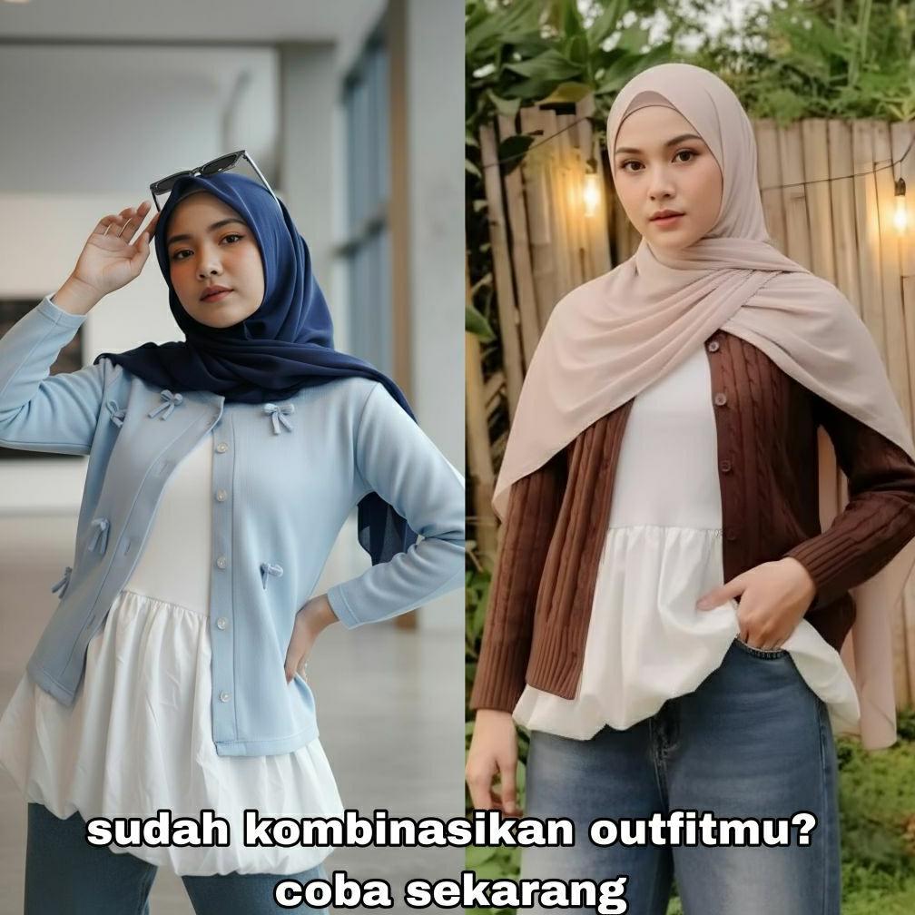 100% aman nikoi top / iner buntung balon / atasan wanita terbaru / top dress inner premium / blouse 