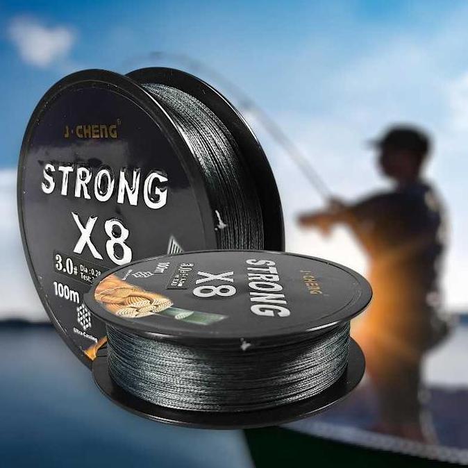 PROMO Senar Benang Tali Pancing PE X8 X4 Taffsport Terkuat Paling Murah 100 Meter MAX DRAG 50KG - X8