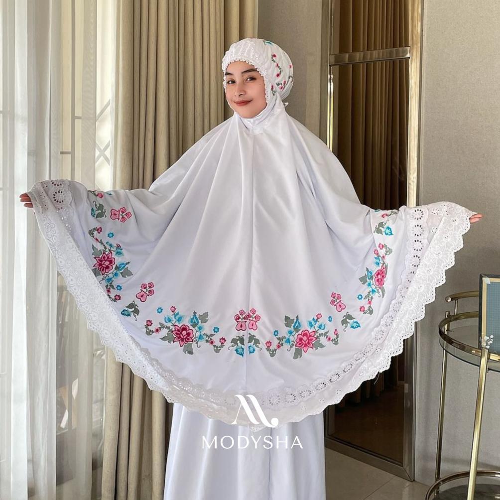 HOT DEALS Mukena Syahfa Bordir Padang Katun Anti UV Jumbo Premium by Modysha