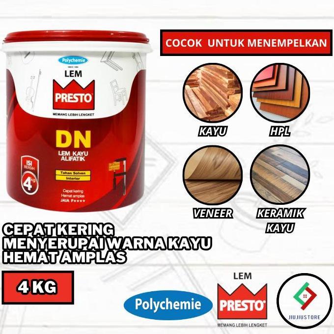 LEM KAYU ALIFATIK PRESTO DN 4KG LEM PRESTO LEM KAYU SERBAGUNA LEM DN 4KG