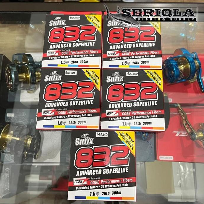 TERMURAH - PE SUFIX 832 X8 MULTICOLOR ADVANCED SUPERLINE 300M PE1.5 26lb