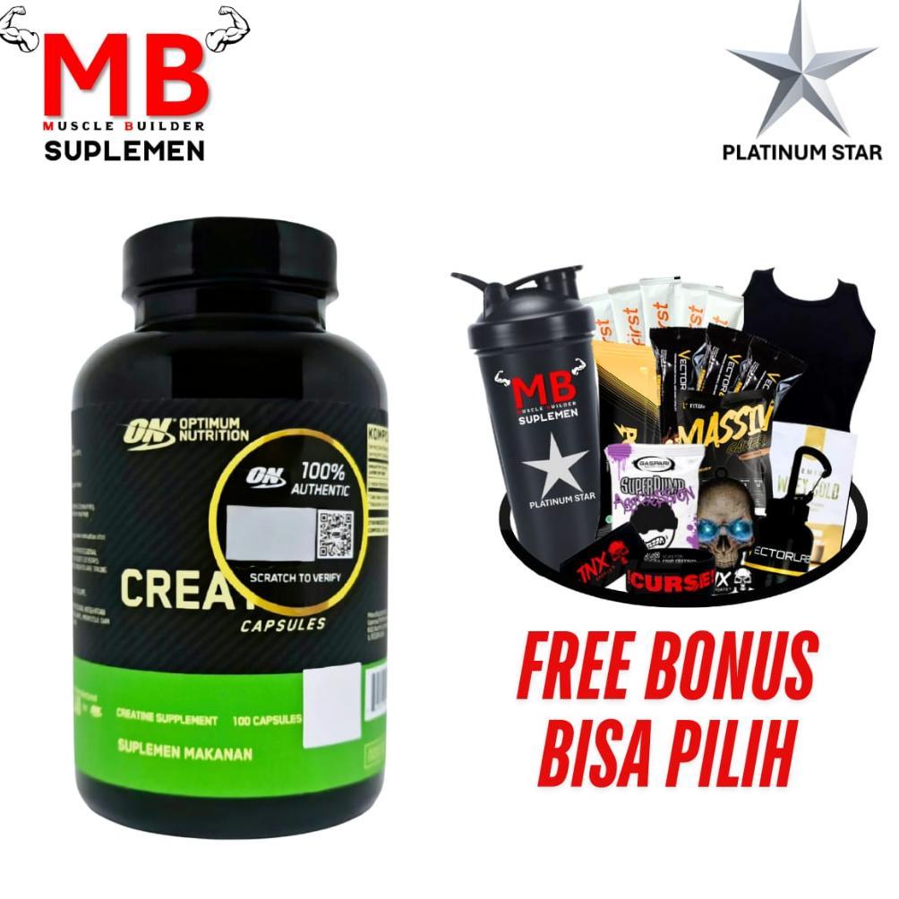 Creatine Monohydrate 2500 On 100 Caps Optimum Nutrition Cap Capsules Capsule Capsul Kapsul 100Caps M