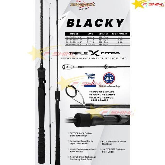 TERMURAH - Stars Fishing BLOOD-X Joran Pancing Blood-X Blacky Carbon Mancing Galatama Kolam 165 180 