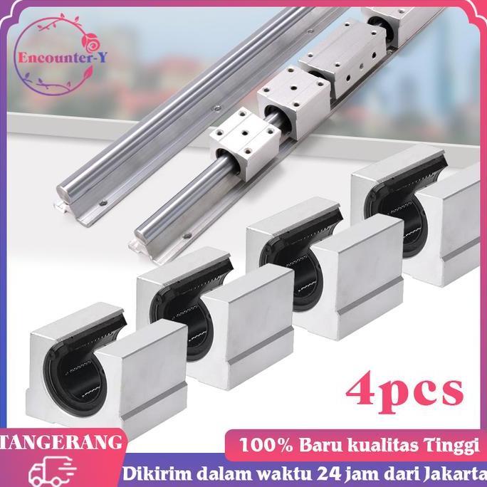 QINGACHO 4pcs/Set SBR16UU Linear Block Bearing Sliding 16mm SBR16 Linear Guide Bearing Blovk Sliding