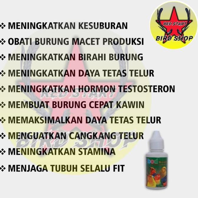 EBOD breeding VITAMIN TERNAK BURUNG KICAU LOVEBIRD MURAI DLL EBOD JAYA