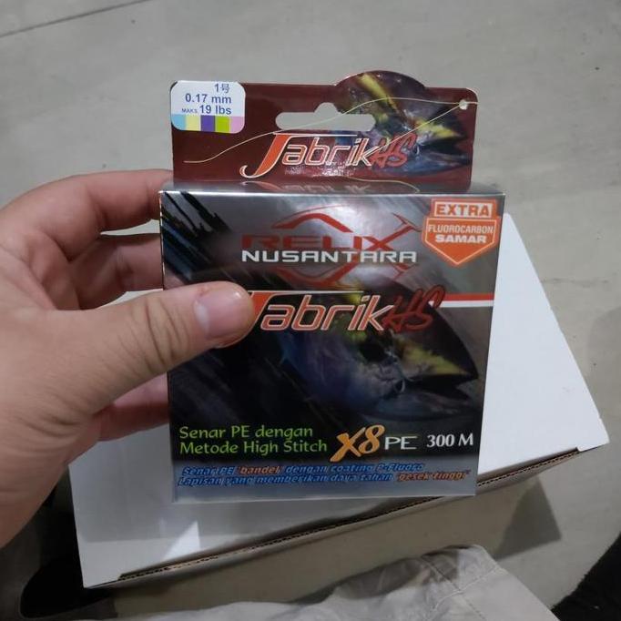 TERMURAH - senar braid relix nusantara jabrix x8 300 m pe 1 - 19lb 0.17 mmm