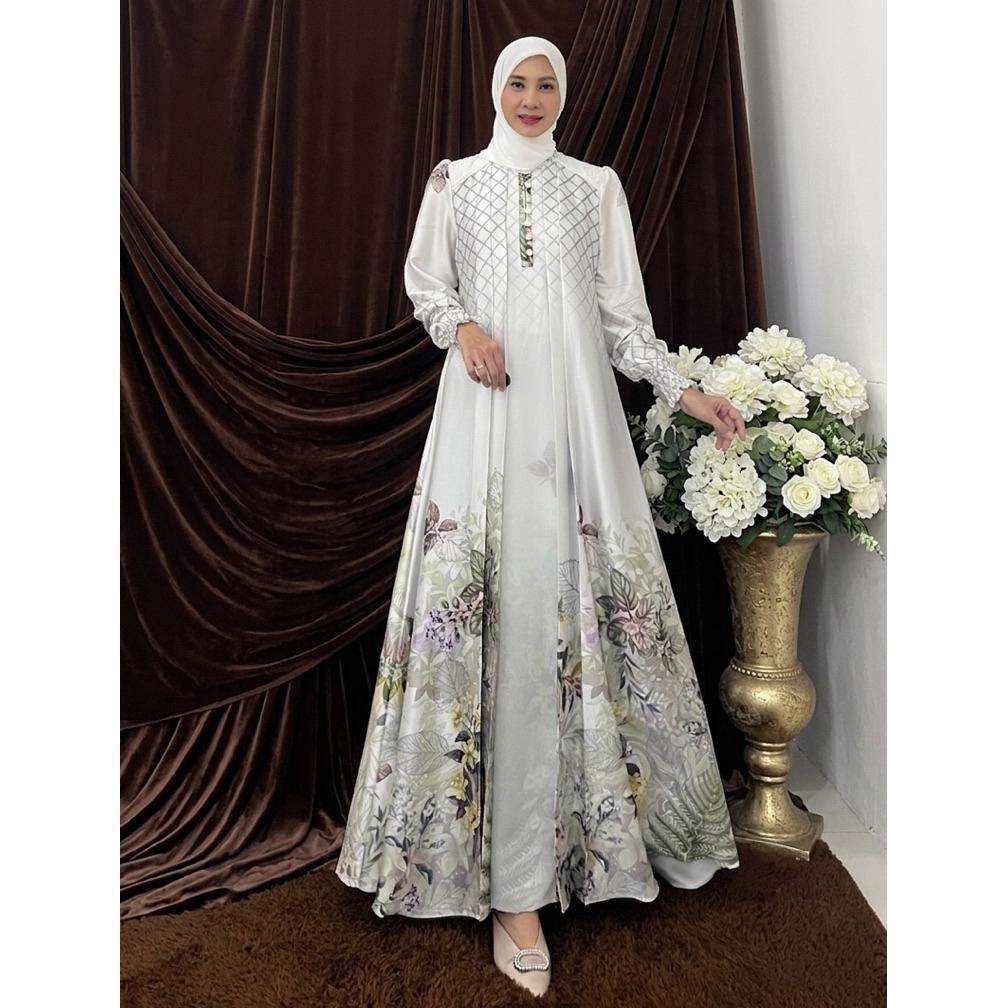 big sale [jemia]  aurora dress silk  busui set hijab | gamis wanita kondangan elegan mewah kekinian