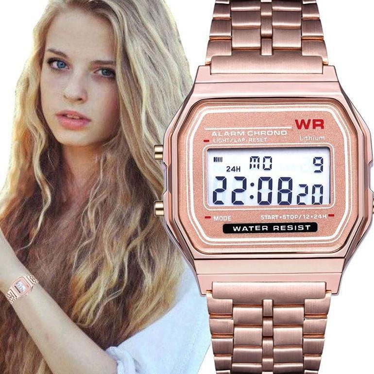 PREMIUM JAM TANGAN DIGITAL PRIA/WANITA CASIO KOTAK JAM TANGAN STAINLESS TERBARU
