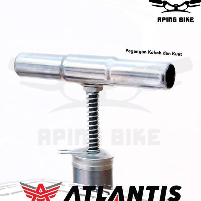 Pompa Ban Sepeda Atlantis 2 Cop + Meter Pompa Ban Sepeda Motor