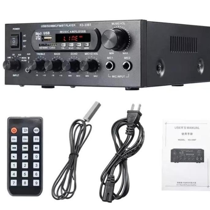 Amplifier Bluetooth EQ Audio Amplifier Home Theater FM 1000W-KS-33BT