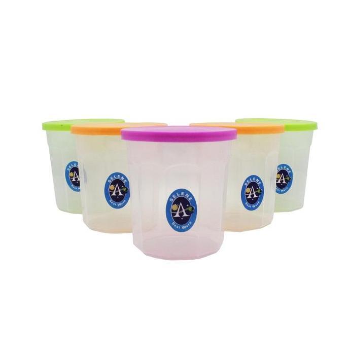 ZAVAGO Toples Plastik Selena 12 Pcs Tempat Penyimpanan 420 ml