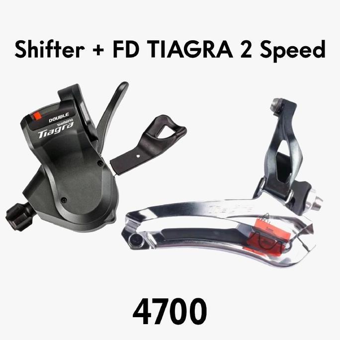 Shifting Lever & Front Derarilleur Shimano Tiagra 4700 Shifter Dan FD Tiagra 2 Speed Original Box