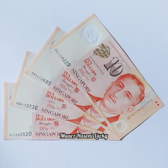 Koleksi Paket Super Mulus Singapura Pecahan 10 Dolar Kondisi Baru Gress