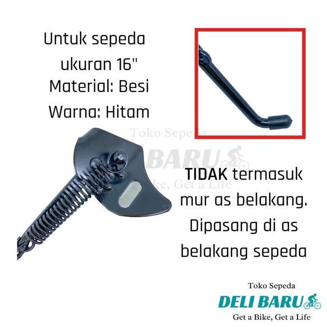 Standar samping sepeda ukuran 16 jagang bagus pacific