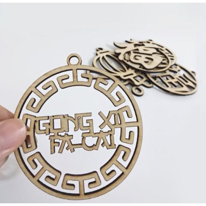 Hampers Gift Tag Kayu | Imlek Tag | Label Tag | Chinese New Year