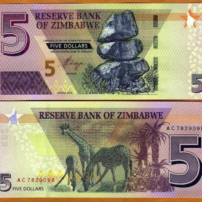 Zimbabwe 5 Dollars 2019