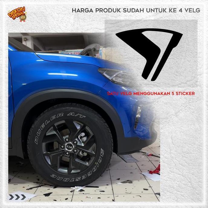 STIKER VELG  KIA SONET DELETE CHROME variasi terlaris